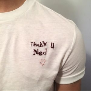 Thank u next Ariana Grande Hand embroidered tshirt